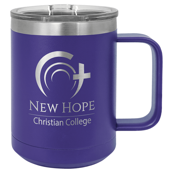 Polar Camel 15 oz. Purple Vacuum Insulated Mug with Slider Lid