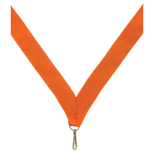 7/8″ Orange Neck Ribbon with Snap Clip