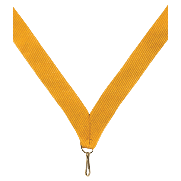 7/8″ Gold Neck Ribbon with Snap Clip