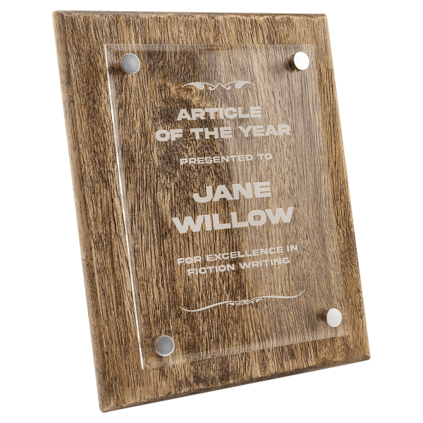 8″ x 10″ Barnwood Floating Acrylic Plaque