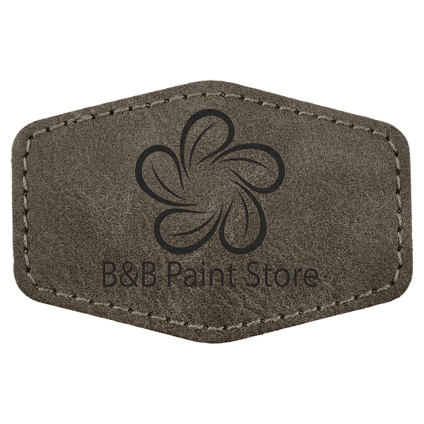 3″ x 2″ Dark Gray Premier Laserable Leatherette Hex Patch with Kota Pro Adhesive – Creekside Collection