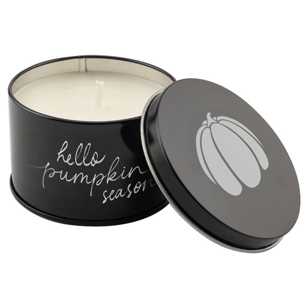 5.3 oz. Pick of the Patch Candle in a Black Metal Tin