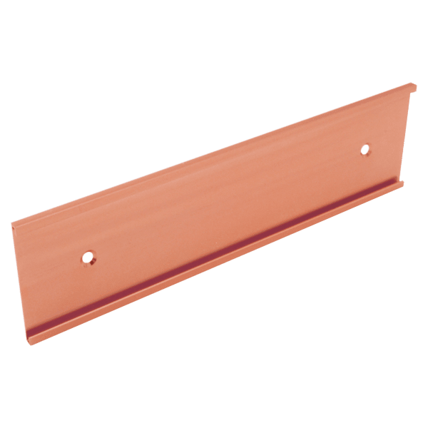 2″ x 6″, Polished Rose Gold, Kota Pro Aluminum Wall Bracket with Mounting Holes, Fits 1/8″ Thick Plastic Insert