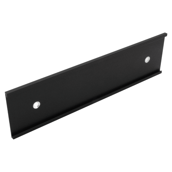 2″ x 10″, Black, Kota Pro Aluminum Wall Bracket with Mounting Holes, Fits 1/8″ Thick Plastic Insert