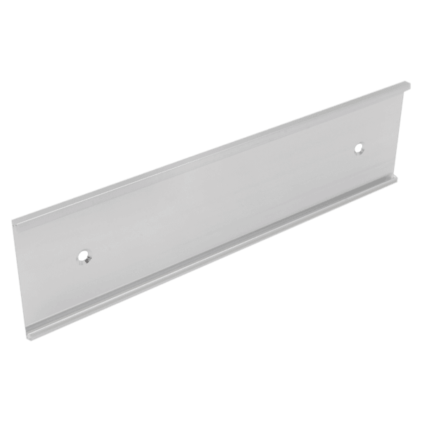 3″ x 6″, Polished Silver, Kota Pro Aluminum Wall Bracket with Mounting Holes, Fits 1/8″ Thick Plastic Insert