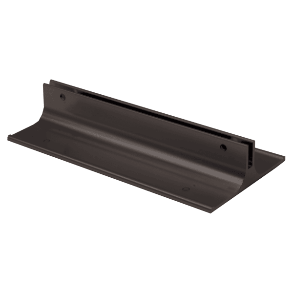 6″, Black, Kota Pro Aluminum Corridor Bracket, Fits 1/8″ Thick Plastic Insert