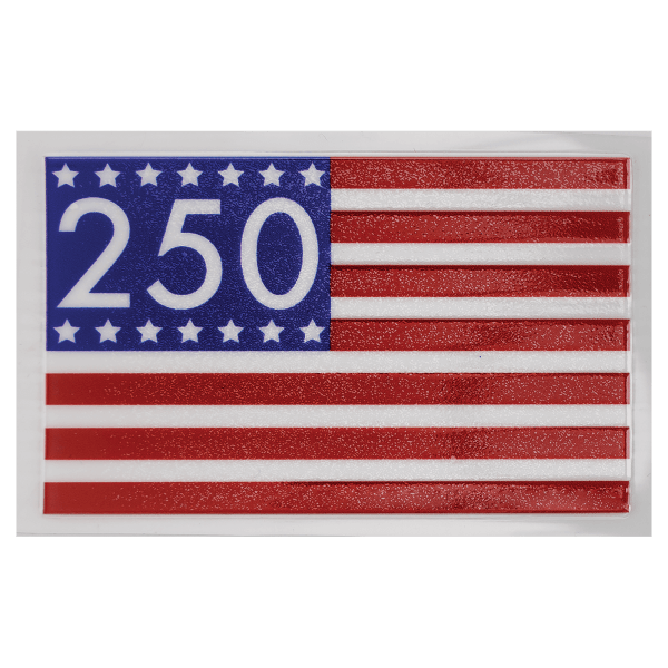 3″ x 1.833″ Red, White, and Blue Rectangle Stars and Stripes 250 DTF Transfer
