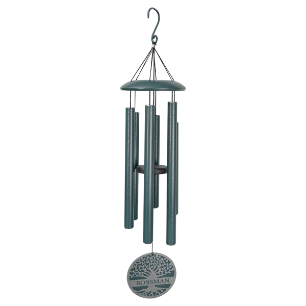 36″ Dark Peacock Green Powder Coated Aluminum Wind Chime