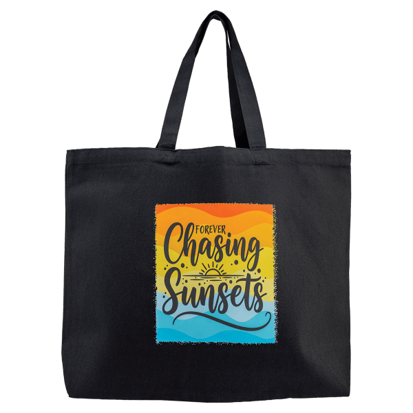 Black Cotton Canvas Tote with 5″ Gusset, 20″ x 15″ x 5″