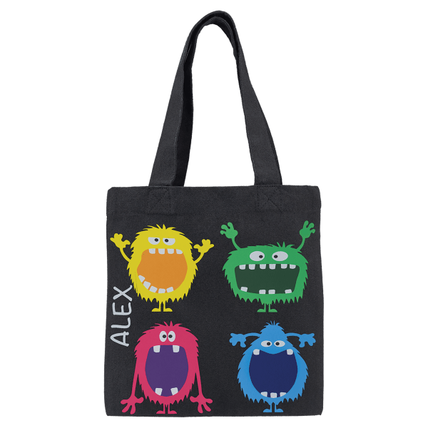 Black Cotton Canvas Tote, 8″ x 8″