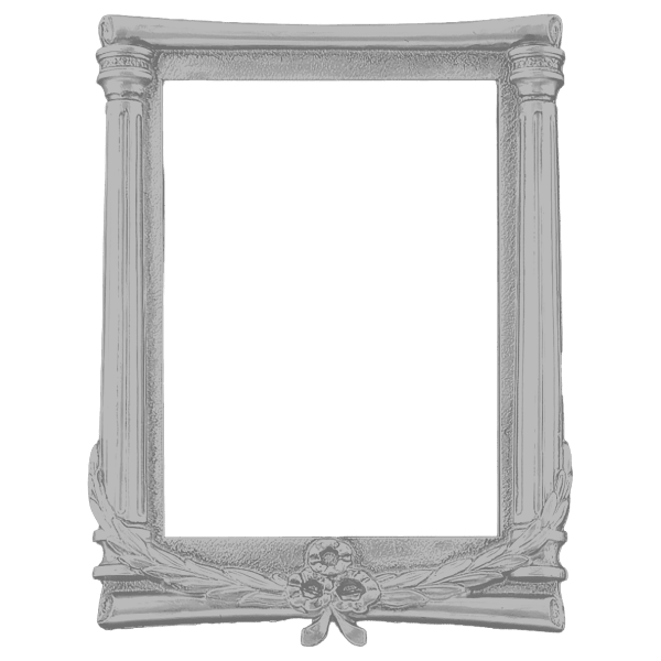 7″x 10″ Matte Silver Column Frame Holder-Frame Only, Plates Sold Separately