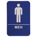 Kota Pro ADA 6" x 9" Blue/White Men Accessible Restroom Sign