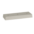 2 5/8" x 7 1/8" White 3-Hole Countersunk Big Plate Weighted Plastic Lid