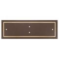 9" x 3" Bronze/Brown Rectangle Cast Aluminum Sign with 2 Mounting Screws