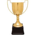 13" Gold Completed Zinc Cup Trophy on Plastic Base