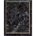 9" x 12" Improved Black Marble Finish Plaque with Gold Cove Edge
