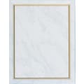 7" x 9" White Marble Finish Plaque with Gold Cove Edge