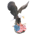 16" Hand Painted Eagle Resin with Flag