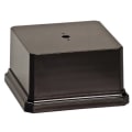 3 3/8" x 3 3/8" Gloss Black Square Plastic Weighted Base