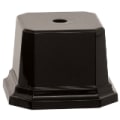 3 1/8" x 3 1/8" Gloss Black Weighted Plastic Base with Clipped Corners