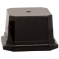 6 1/8" x 6 1/8" Gloss Black Weighted Plastic Base with Clipped Corners