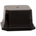 7 1/8" x 7 1/8" Gloss Black Weighted Plastic Base with Clipped Corners