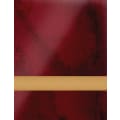23 1/2" x 49" x 1/16" Roman Red Marble/Gold Duets Laser Indoor Plastic