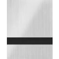24" x 24" x 1/16" Brushed Silver/Black Duets with Clear-Guard Laser Indoor