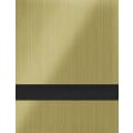 24" x 49" x 1/16" Brushed Old Gold/Black Gemini Duets Laser XT Plastic