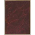 4" x 6" Red Marble/Gold Brass Plated Steel Plaque Plate