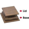 7 1/2" x 7 1/2" x 5/8" Walnut Finish 4-Post Lid