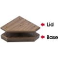 10 1/2" x 10 1/2" x 1 1/2" Walnut Finish 3-Post Base