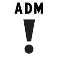 4"(H) Black ADM Font Exclamation Point Gemini Pronto Changeable Copy