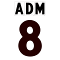 4"(H) Black ADM Font Number 8 Gemini Pronto Changeable Copy