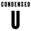 4"(H) Black Condensed Font Letter U Gemini Pronto Changeable Copy