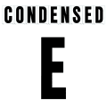 6"(H) Black Condensed Font Letter E Gemini Pronto Changeable Copy