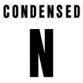 6"(H) Black Condensed Font Letter N Gemini Pronto Changeable Copy