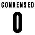 6"(H) Black Condensed Font Letter O Gemini Pronto Changeable Copy