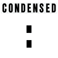 8"(H) Black Condensed Font Colon Gemini Pronto Changeable Copy