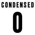 8"(H) Black Condensed Font Number 0 Gemini Pronto Changeable Copy