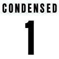 8"(H) Black Condensed Font Number 1 Gemini Pronto Changeable Copy