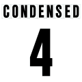 8"(H) Black Condensed Font Number 4 Gemini Pronto Changeable Copy
