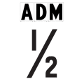 10"(H) Black ADM Font 1/2 Mark Gemini Pronto Changeable Copy