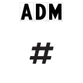 10"(H) Black ADM Font Hashtag Symbol Gemini Pronto Changeable Copy