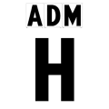 10"(H) Black ADM Font Letter H Gemini Pronto Changeable Copy