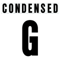 10"(H) Black Condensed Font Letter G Gemini Pronto Changeable Copy