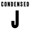 10"(H) Black Condensed Font Letter J Gemini Pronto Changeable Copy