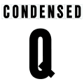 10"(H) Black Condensed Font Letter Q Gemini Pronto Changeable Copy