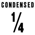 10"(H) Black Condensed Font 1/4 Mark Gemini Pronto Changeable Copy