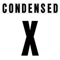 10"(H) Black Condensed Font Letter X Gemini Pronto Changeable Copy